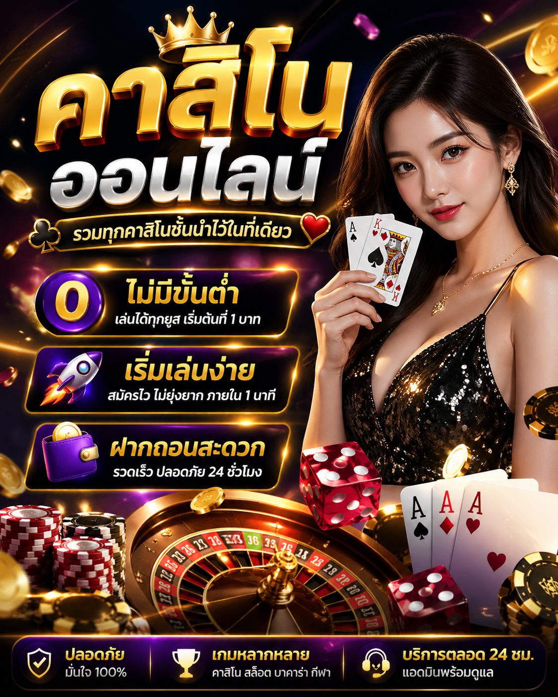 คาสิโนออนไลน์ ไม่มีขั้นต่ำ