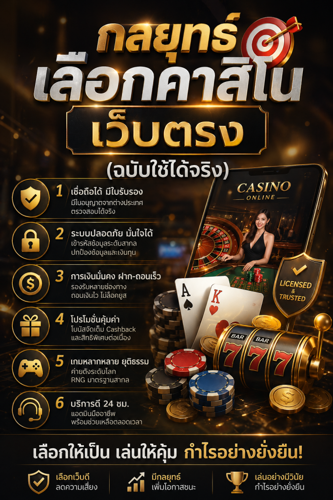 กลยุทธ์คาสิโนเว็บตรง