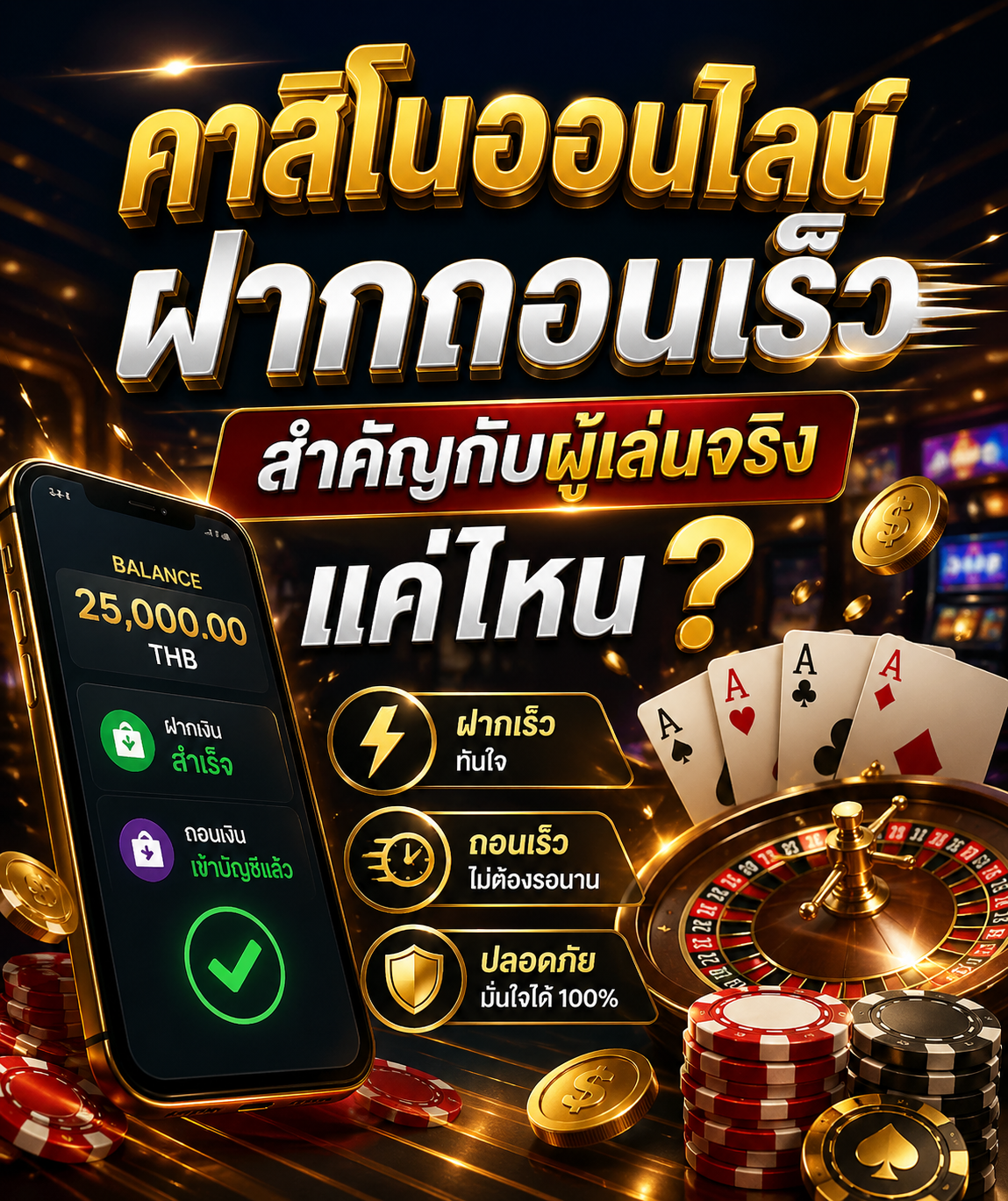 คาสิโนออนไลน์ฝากถอนเร็ว