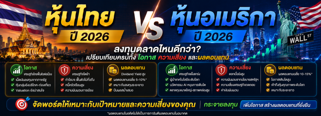 หุ้นไทย vs หุ้นอเมริกา