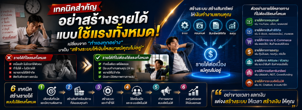 วิธีสร้างรายได้หลายทาง