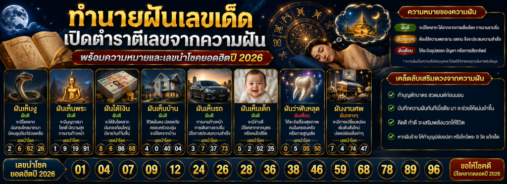 ทำนายฝันเลขเด็ด